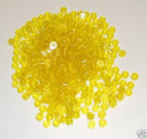 New LEGO Bulk Lot of 1x1 Round Stud Trans Yellow 100  