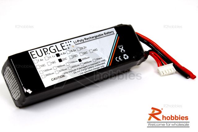 14.8v 20c 2200mAh 4S RC Plane Heli Li Po Lipo Battery  