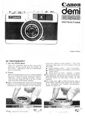 Canon Demi EE28 Instruction Manual  