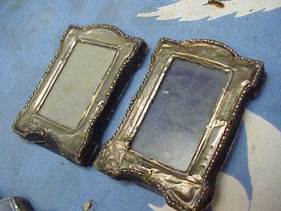 794 LOT 4 ANTIQUE STERLING SILVER PICTURE FRAMES HALLMARKED  