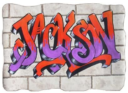 GRAFFITI NAME Mural, 10 high, Wallpaper Art, CUSTOM  