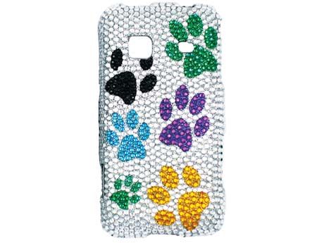 DOG PAWS BLING HARD CASE COVER SAMSUNG GALAXY PREVAIL  