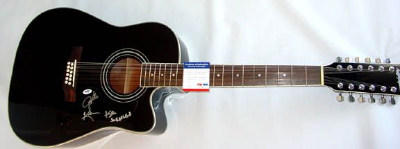 Sugarland Autographed Signed 12 String Guitar & Proof PSA DNA UACC RD 