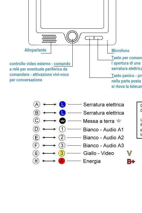 Videocitofono con Telecamera   casa con 3 familie  