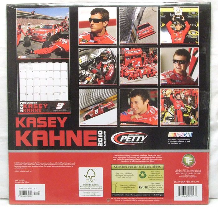 NEW/SEALED*RARE* KASEY KAHNE NASCAR 2010 WALL CALENDAR  