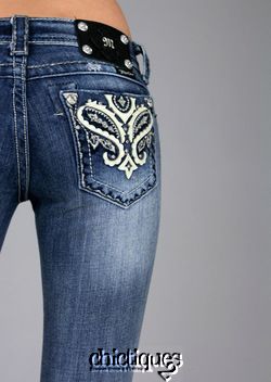 Miss Me Jeans Paisley Pearl Crystal Leather Heart Denim Boot Cut 