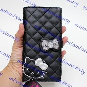 Sanrio Hello kitty black Long Zipped Coins wallet Purse  