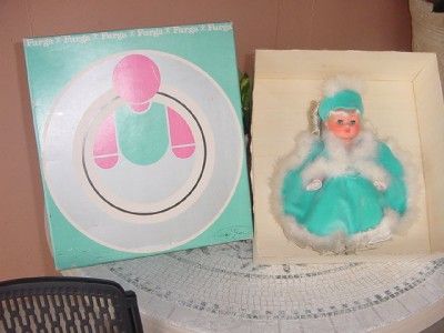 1960s FURGA Doll ANGELA in BOX classic ITALY dolly w feathers 15 lace 