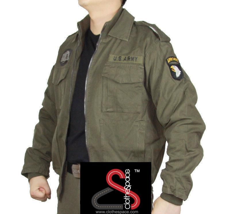 ClotheSpace Mens US 101 Airborne Flight Jacket MJ19 S  