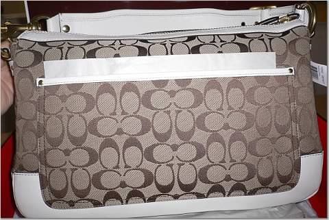 Coach Legacy Mandy Signature Bag Khaki White 10342  