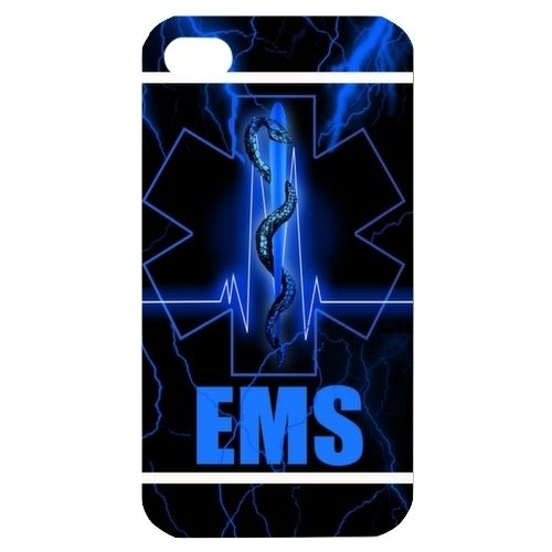   EMT EMS Medical Image in iPhone 4 or 4S Hard Plastic Case Cover 1526