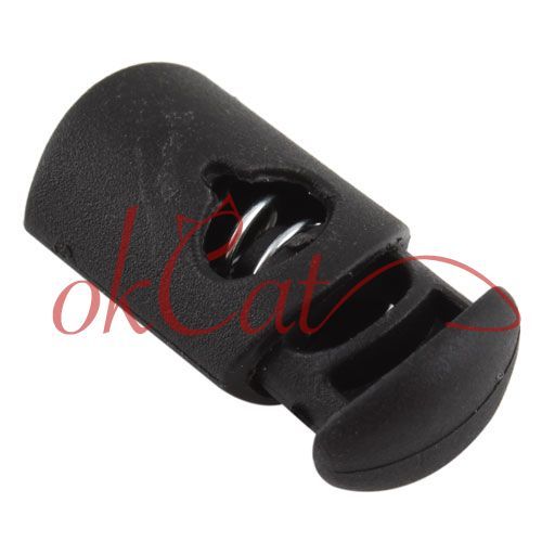 10PCS Black Cord Locks Stops Barrel Toggles 27 x 15MM  