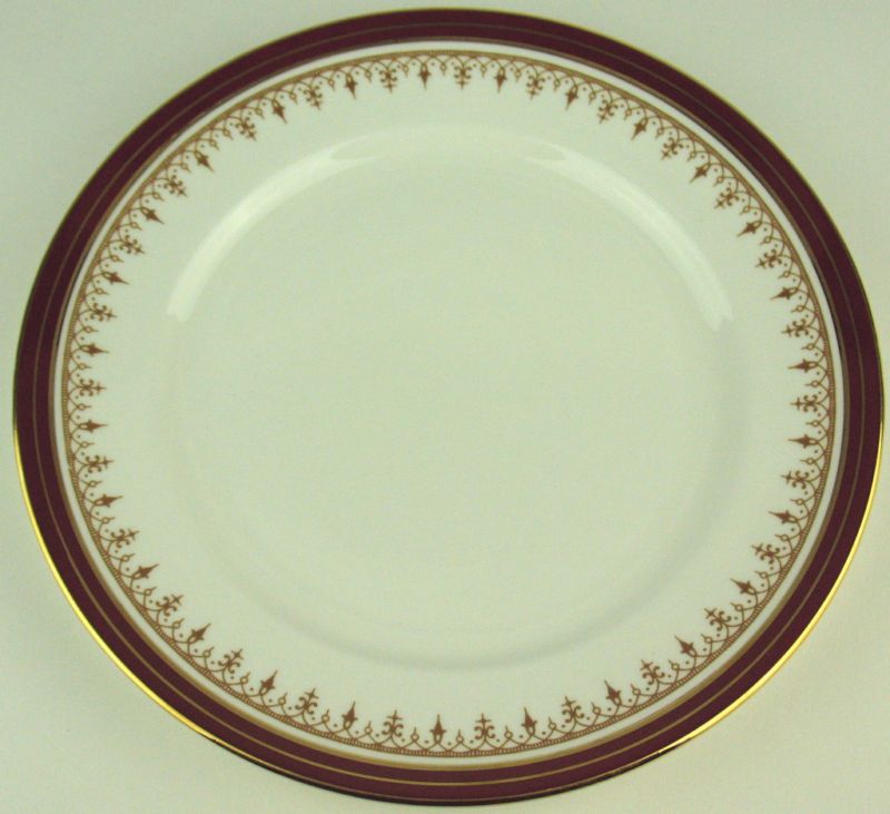 SALAD PLATE Aynsley #1646 DURHAM MAROON smooth  