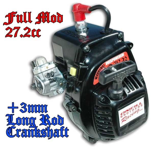 1716   7.5hp Full Mod Zenoah 4 Bolt 27.2cc +3mm LONG ROD Engine  