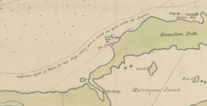 1760s Map of Bermuda Islands.  