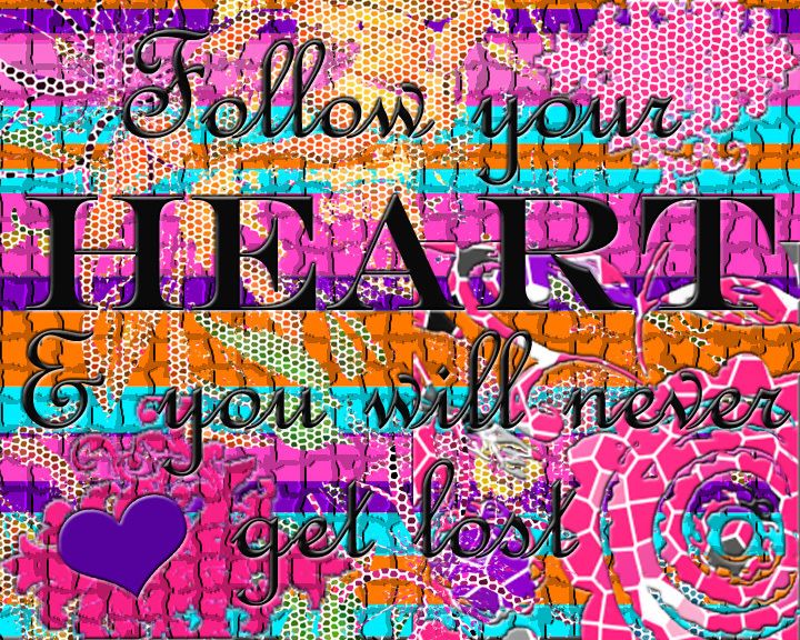 Follow your heart & you will never get lost Boho Design Quote Wall 