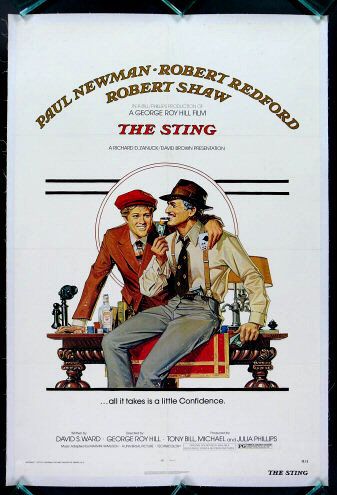 THE STING * 1SH ORIGINAL MOVIE POSTER 1973  