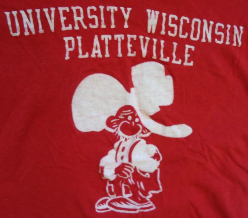 Vtg Champion University Wisconsin Platteville Shirt S M  