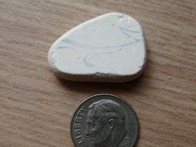 Genuine Surf Tumbled Beach Sea Glass PATTERNED POTTERY  