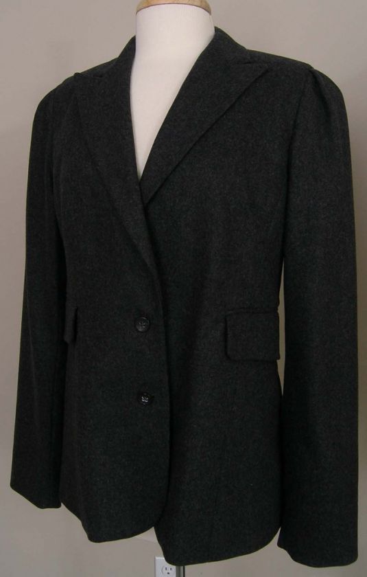 Banana Republic Blazer Wool Gray Made in Italy Size 10 2 Button NWT 