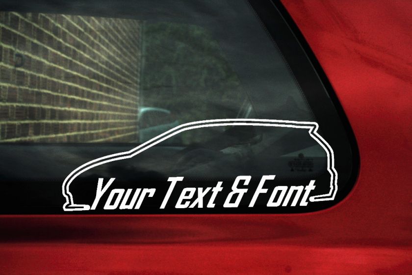 2x Honda Civic EP Type R surround stickers, Add your Text & Font 