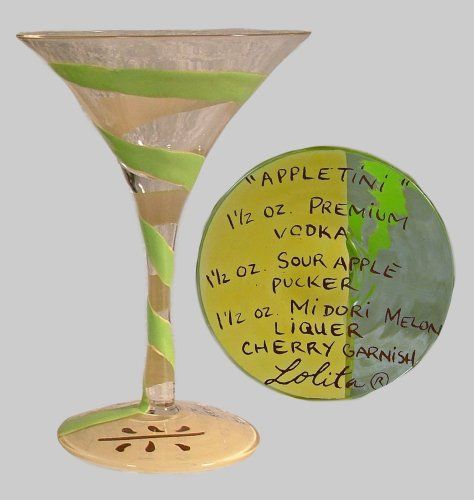 Appletini Love My Martini Glass Collection by Lolita NR  