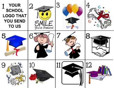 20 GRADUATION PARTY FAVORS WATER BOTTLE LABELS ~ Glossy ~ Waterproof 