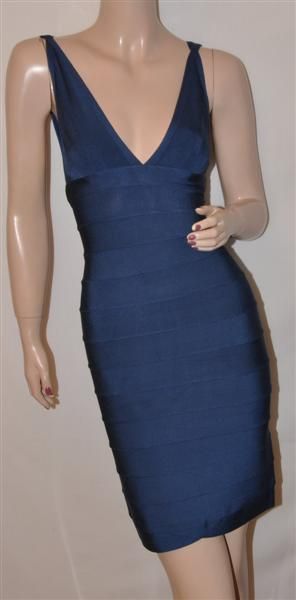 Resort HERVE LEGER TWISTED STRAP DRESS XXS  