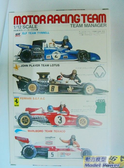   12 MOTOR RACING TEAM MANAGER FIGURE Ferrari Lotus Studio 27 F1  