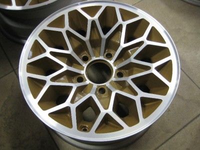 15x7 Pontiac Trans Am Firebird Snowflake Wheels Original Refinished 