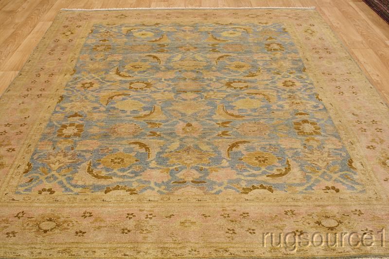   LIGHT BLUE 8X10 OUSHAK CHOBI ORIENTAL AREA RUG WOOL CARPET  