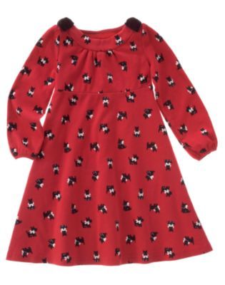   Holiday Friends Valentines Scotty Dog Dress Girl Sz 8 Gently worn