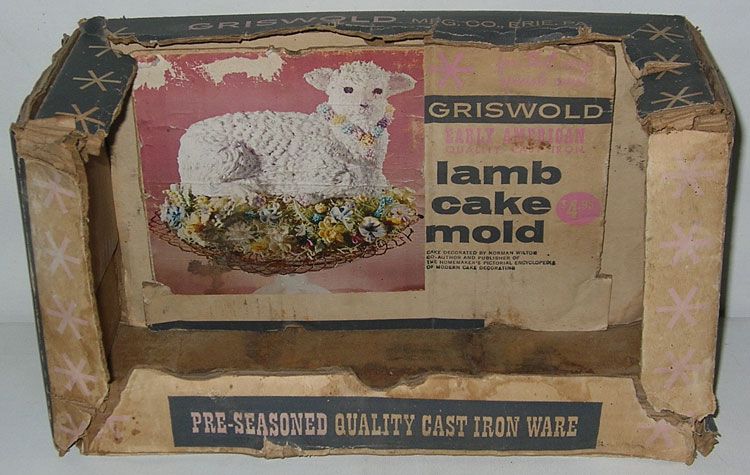 Vintage GRISWOLD Cast Iron LAMB Chocolate Cake Mold  