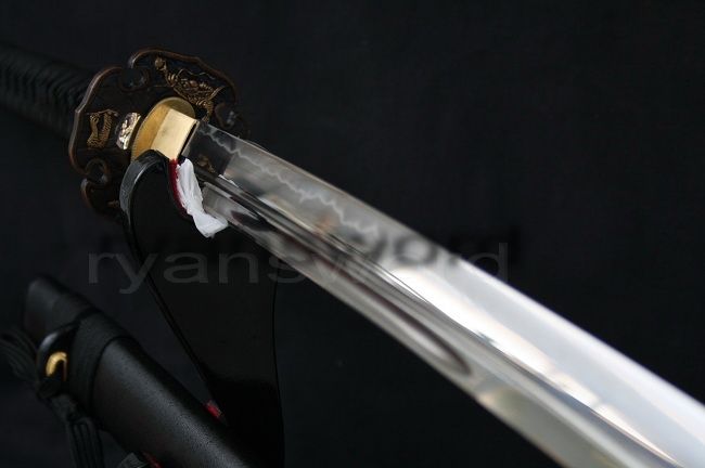   Tang Clay Tempered Blade Razor Sharp Japanese Naginata Sword  