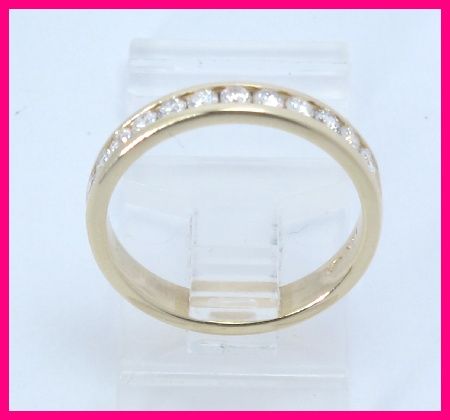 14kyg Round Diamond Wedding Anniversary Band Ring .72ct  