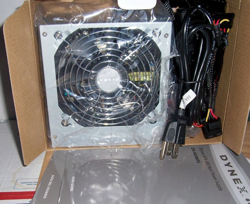 DYNEX 400 WATT ATX CPU POWER SUPPLY P/N DX 400WPS FAN CONTROLLED 