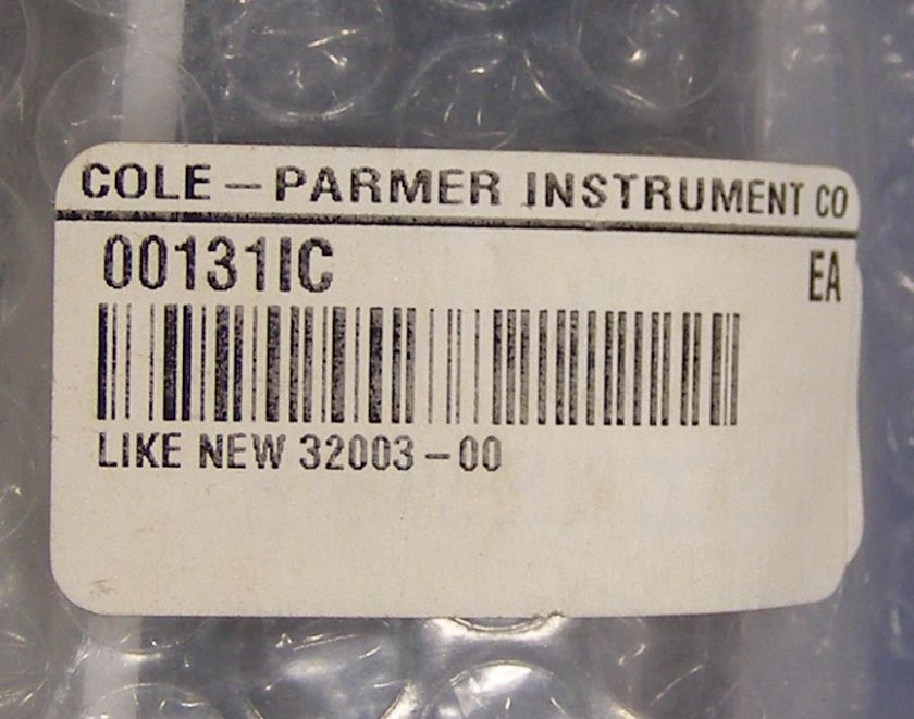 Cole Parmer 150mm Direct Reading Air Flowmeter w/Valve, Sapphire Float 