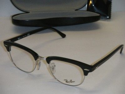 Ray Ban CLUBMASTER 5154 2000 49MM RB5154 2000 49MM BLACK EYEGLASSES RX 