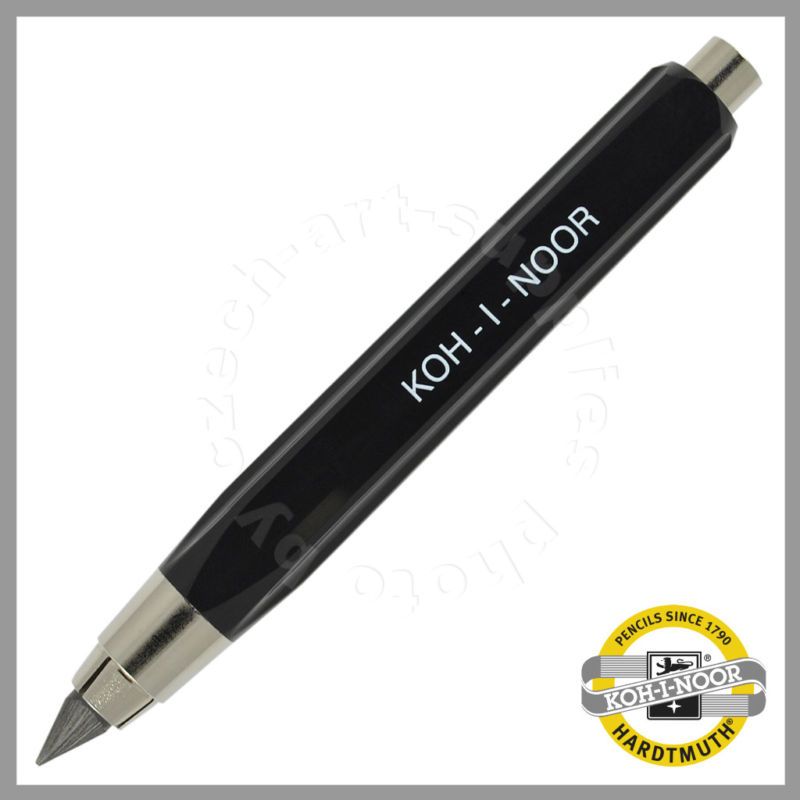 KOH I NOOR BLACK 5.6mm TRIANGULAR MECH. PENCIL 5344  