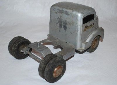 50s Smith Miller Smitty Toys Pressed Steel Truck Fruehauf Trailer 