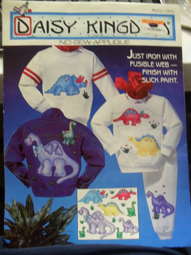 1991 Daisy Kingdom #6312 Dino No Sew Applique  