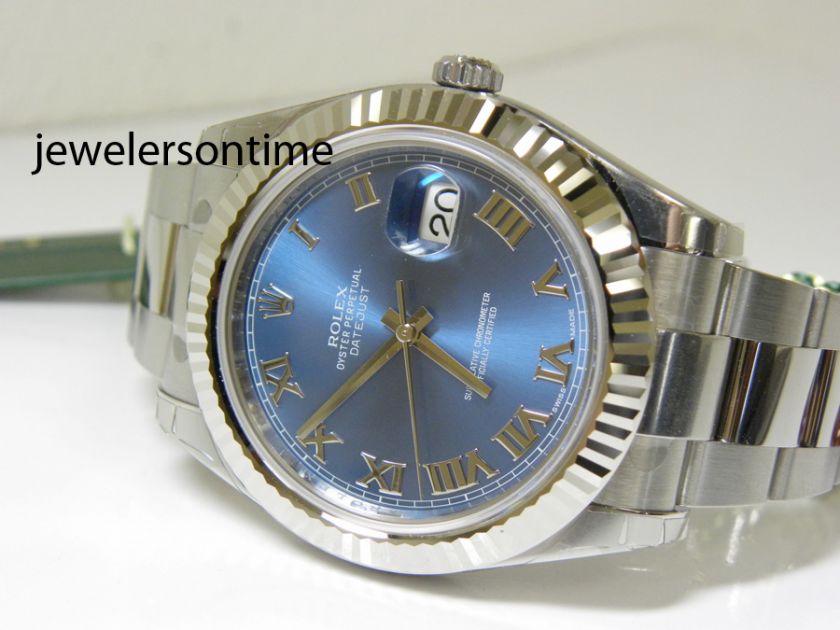 Rolex mens SS 18K WG Datejust II 2 41mm 116334 unworn MSRP $8,600 