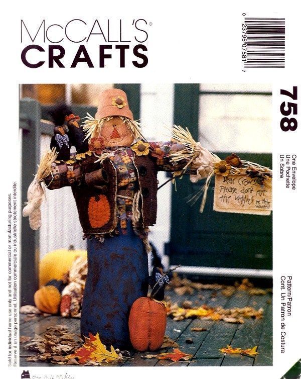 McCalls Pattern #758~SCARECROW GREETER  