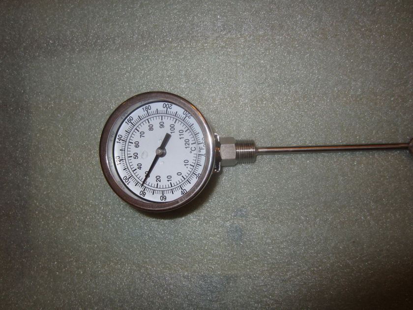   thermometer, 5 probe, 1/2 NPT mount with adjustable bezel  
