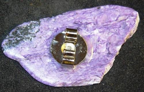 charoite cabochon tie from Russia  