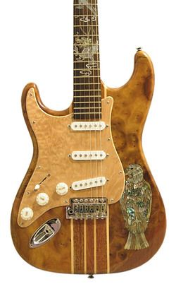 Lueez Handmade  LEFT STRAT AAAA Maple Burl Guitar 116  