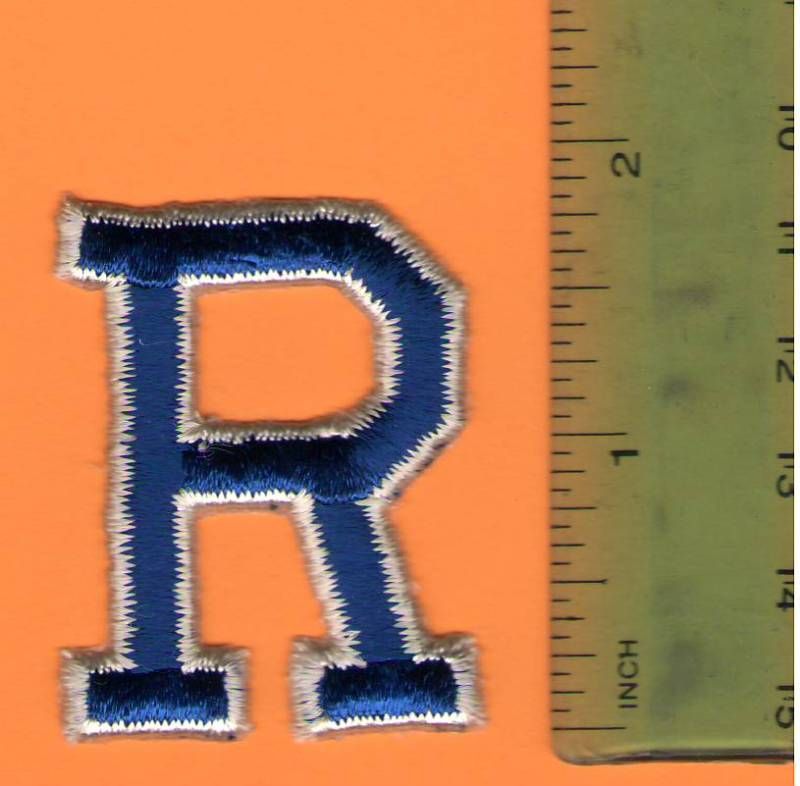 Alphabet Block Letter R Applique Patch 2 Embroidered  