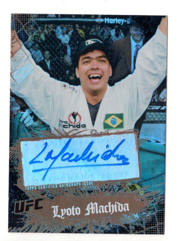 Lyoto Machida Topps UFC Main Event Blue Ink Auto /50  