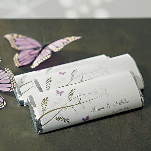 24 WEDDING PERSONAIZED MILK CHOCOLATE CANDY BAR WRAPPER 068180020492 