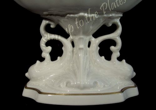 Lenox China Aquarius Dolphin Centerpiece Console Bowl Compote Large 